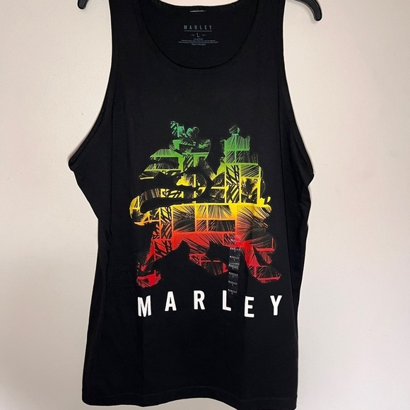 Men's Bob Marley Classic Rasta Lion Sleeveless Scoop Neck Wide  Strap  L… - Picture 1 of 4